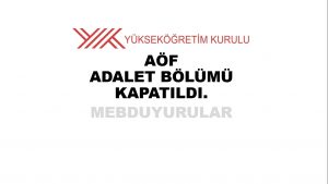 AÖF ADALET BÖLÜMÜ KAPATILDI!