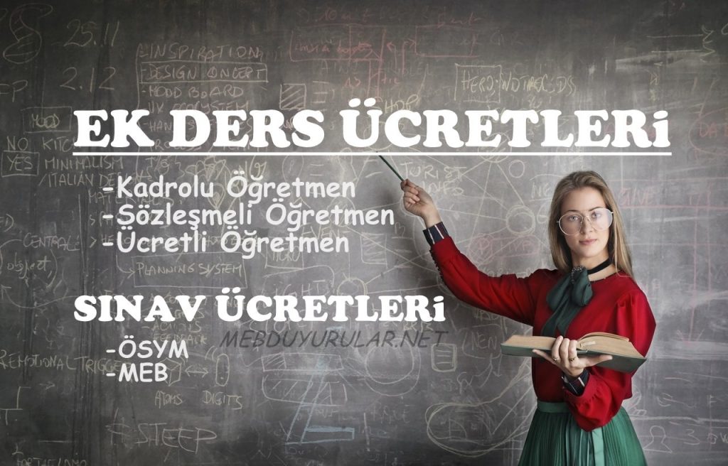 2025 Yılı Kadrolu Öğretmenlerin Ek Ders Ücreti Tablosu