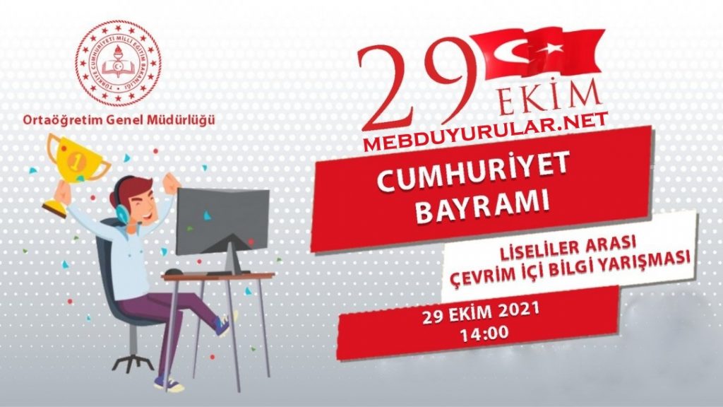 MEB, 29 Ekim’de Liseliler Arası Bilgi Yarışması düzenleyecek.
