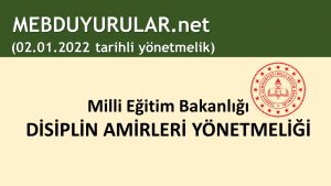 MEB Disiplin Amirleri Yönetmeliği yayımlandı.