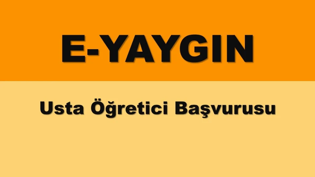 Usta Öğretici Başvuruları Başladı.